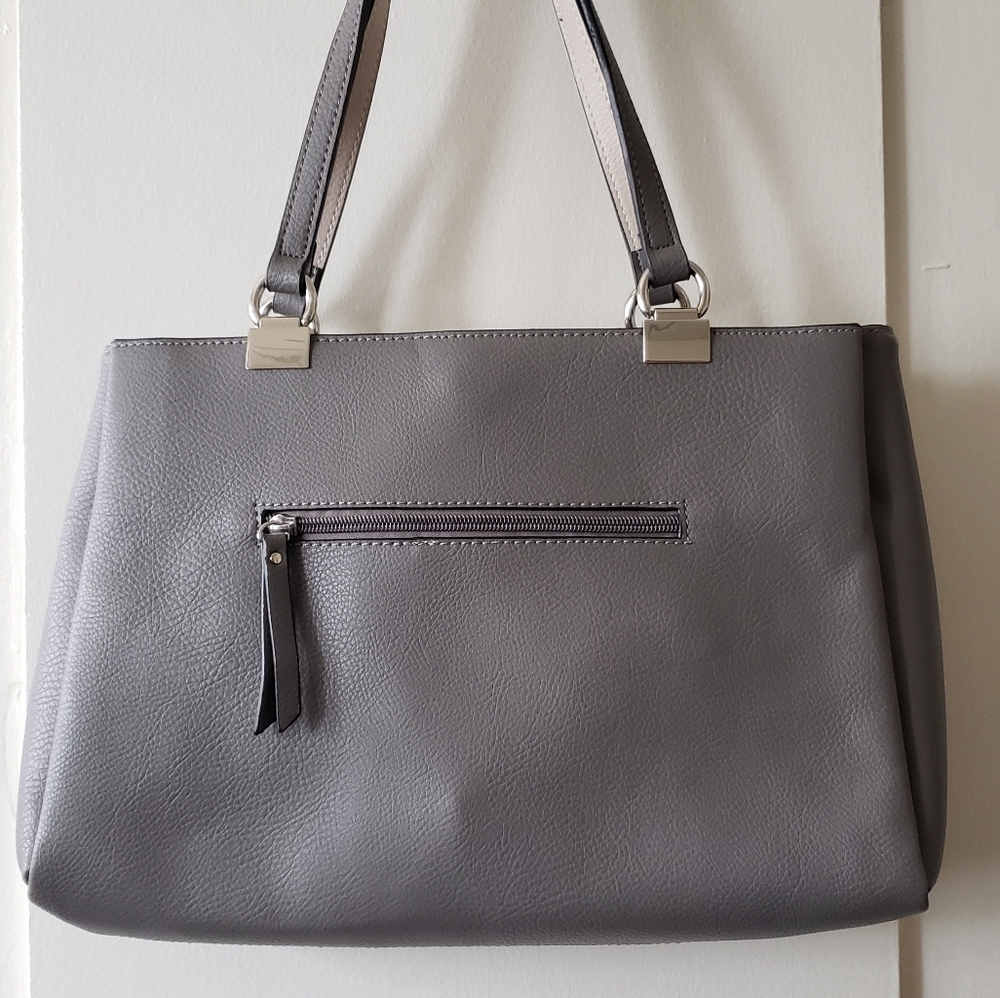 Nicole by Nicole Miller Gray and Cream Tote Bag - Picture 7 of 10